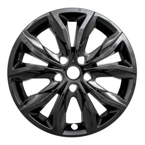 Coast to Coast Wheel Skin, Impostor ®, 17 Inch, 5 Split Spokes, Snap-On, Painted, Gloss Black, ABS Plastic, Set of 4 – IWCIMP440BLK