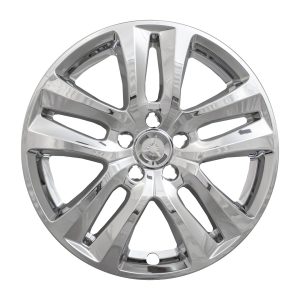 Coast to Coast Wheel Skin, Impostor ®, 18 Inch, 5 V Spokes, Snap-On/Center Retention, Plated, Chrome, ABS Plastic, Set of 4 – IWCIMP441X