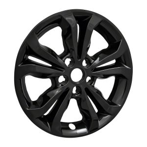 Coast to Coast Wheel Skin, Impostor ®, 16 Inch, 5 Split Spokes, Snap-On, Painted, Gloss Black, ABS Plastic, Set of 4 – IWCIMP442BLK