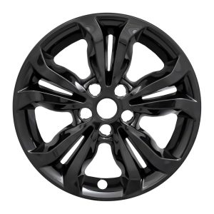 Coast to Coast Wheel Skin, Impostor ®, 16 Inch, 5 Split Spokes, Snap-On, Painted, Gloss Black, ABS Plastic, Set of 4 – IWCIMP442BLK