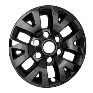 Coast to Coast Wheel Skin, Impostor ®, 16 Inch, 6 Split Spokes, Snap-On, Painted, Gloss Black, ABS Plastic, Set of 4 – IWCIMP445BLK