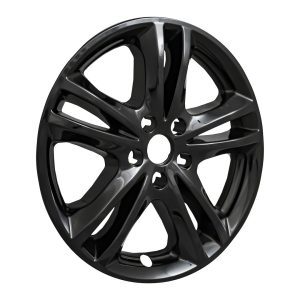 Coast to Coast Wheel Skin, Impostor ®, 17 Inch, 5 V Spokes, Snap-On, Painted, Gloss Black, ABS Plastic, Set of 4 – IWCIMP447BLK