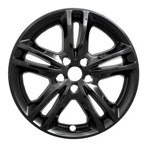 Coast to Coast Wheel Skin, Impostor ®, 17 Inch, 5 V Spokes, Snap-On, Painted, Gloss Black, ABS Plastic, Set of 4 – IWCIMP447BLK