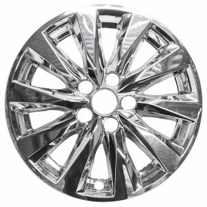 Coast to Coast Wheel Skin, Impostor ®, 17 Inch, 10 Spokes, Snap-On, Plated, Chrome, ABS Plastic, Set of 4 – IMP448X