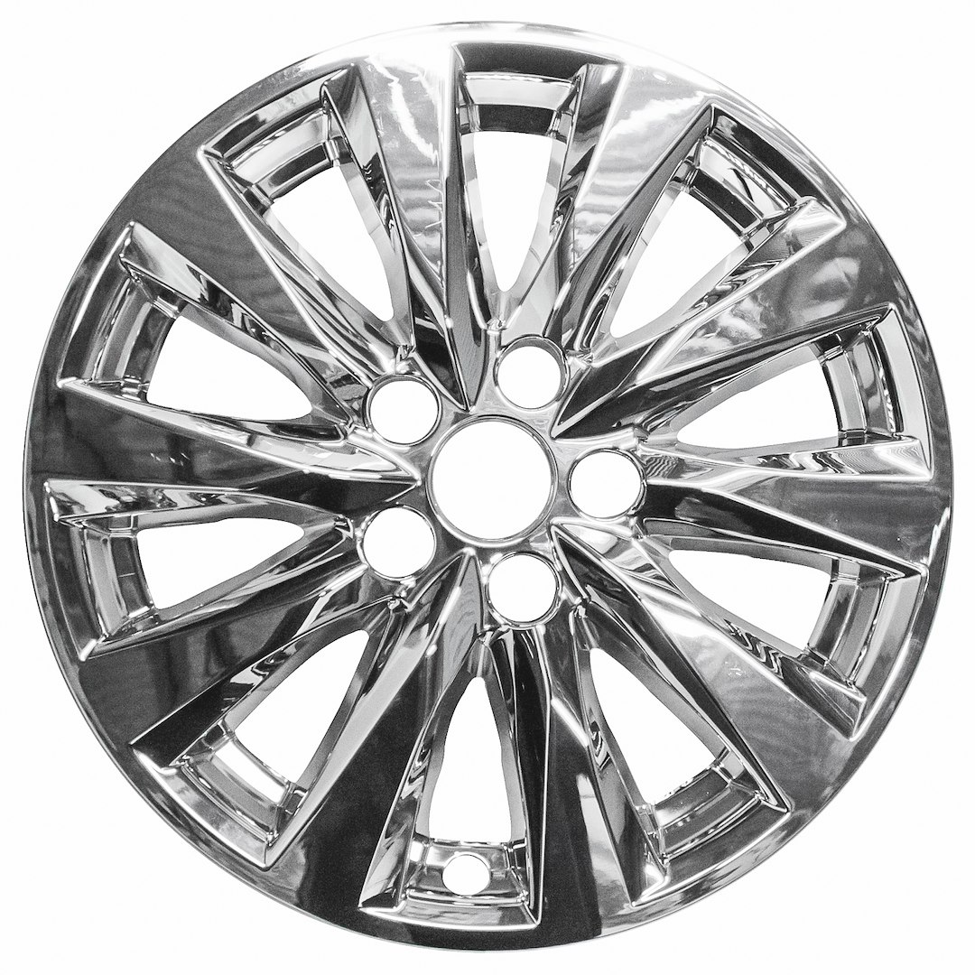 Coast to Coast Wheel Skin, Impostor ®, 17 Inch, 10 Spokes, Snap-On, Plated, Chrome, ABS Plastic, Set of 4 – IMP448X