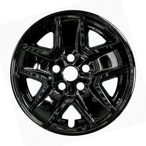 Coast to Coast Wheel Skin, Impostor ®, 17 Inch, 5 Spokes, Snap-On, Painted, Gloss Black, ABS Plastic, Set of 4 – IMP450BLK