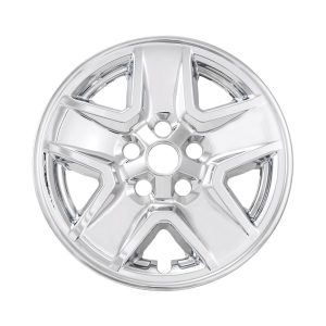 Coast to Coast Wheel Skin, Impostor ®, 17 Inch, 5 Spokes, Snap-On, Plated, Chrome, ABS Plastic, Set of 4 – IMP450X