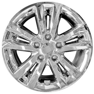 Coast to Coast Wheel Skin, Impostor ®, 16 Inch, 5 Double Spokes, Snap-On, Plated, Chrome, ABS Plastic, Set of 4 – IWCIMP453X