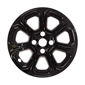Coast to Coast Wheel Skin, Impostor ®, 16 Inch, 7 Spokes, Snap-On, Painted, Gloss Black, ABS Plastic, Set of 4 – IWCIMP456BLK