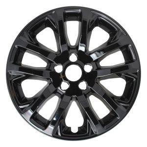 Coast to Coast Wheel Skin, Impostor ®, 17 Inch, 5 Double Spokes, Snap-On, Painted, Gloss Black, ABS Plastic, Set of 4 – IMP457BLK