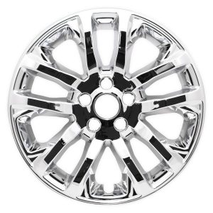 Coast to Coast Wheel Skin, Impostor ®, 17 Inch, 5 Double Spokes, Snap-On, Plated, Chrome, ABS Plastic, Set of 4 – IMP457X