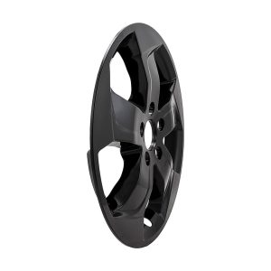 Coast to Coast Wheel Skin, Impostor ®, 17 Inch, 5 Directional Single Spokes, Snap-On, Painted, Gloss Black, ABS Plastic, Set of 4 – IMP458BLK