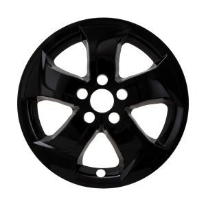 Coast to Coast Wheel Skin, Impostor ®, 17 Inch, 5 Directional Single Spokes, Snap-On, Painted, Gloss Black, ABS Plastic, Set of 4 – IMP458BLK