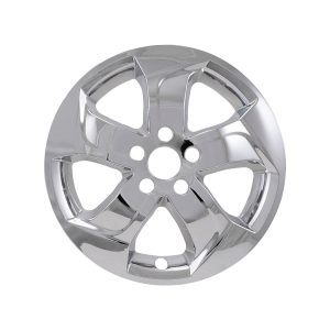 Coast to Coast Wheel Skin, Impostor ®, 17 Inch, 5 Directional Single Spokes, Snap-On, Plated, Chrome, ABS Plastic, Set of 4 – IMP458X