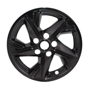 Coast to Coast Wheel Skin, Impostor ®, 16 Inch, 5 Angled Spokes, Snap-On, Painted, Gloss Black, ABS Plastic, Set of 4 – IMP463BLK