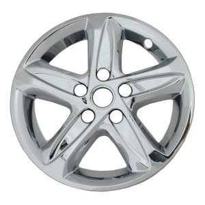 Coast to Coast Wheel Skin, Impostor ®, 16 Inch, 5 Spokes, Snap-On, Plated, Chrome, ABS Plastic, Set of 4, Fits Over and Into OEM Wheel – IWCIMP464X