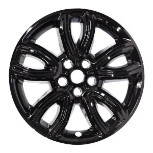 Coast to Coast Wheel Skin, Impostor ®, 18 Inch, 5 U Spokes, Snap-On, Painted, Gloss Black, ABS Plastic, Set of 4 – IMP468BLK
