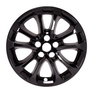 Coast to Coast Wheel Skin, Impostor ®, 17 Inch, 5 Double Spokes, Snap-On, Painted, Gloss Black, ABS Plastic, Set of 4 – IMP471BLK