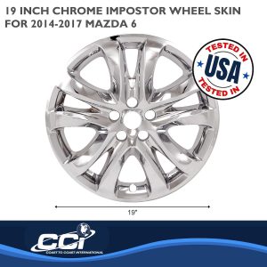 Coast to Coast Wheel Skin, Impostor ®, 19 Inch, 5 Double Spokes, Snap-On, Plated, Chrome, ABS Plastic, Set of 4 – IMP472X
