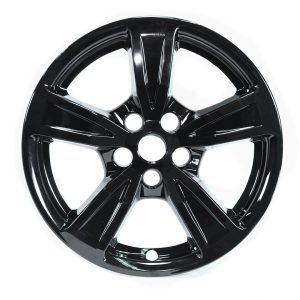 Coast to Coast Wheel Skin, Impostor ®, 17 Inch, 5 Spokes, Snap-On, Painted, Gloss Black, ABS Plastic, Set of 4 – IMP474BLK