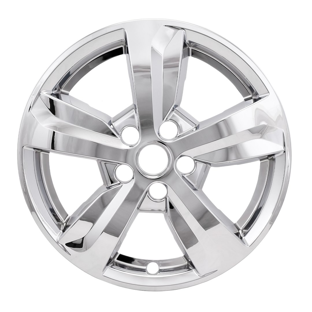 Coast to Coast Wheel Skin, Impostor ®, 17 Inch, 5 Spokes, Snap-On, Plated, Chrome, ABS Plastic, Set of 4, Fits Over and Into OEM Wheel – IMP475X