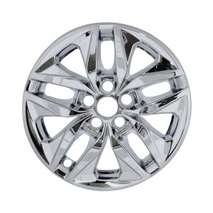 Coast to Coast Wheel Skin, Impostor ®, 17 Inch, 10 Spokes, Snap-On, Plated, Chrome, ABS Plastic, Set of 4, Fits Over and Into OEM Wheel – IMP478X