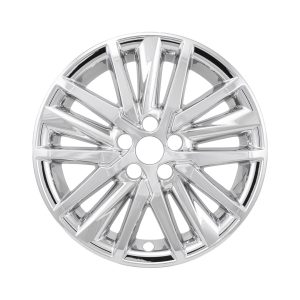 Coast to Coast Wheel Skin, Impostor ®, 18 Inch, 15 Spokes, Snap-On, Plated, Chrome, ABS Plastic, Set of 4, Fits Over and Into OEM Wheel – IMP480X