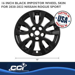 Coast to Coast Wheel Skin, Impostor ®, 16 Inch, 5 Y Spokes, Painted, Gloss Black, Automotive Grade ABS – IWCIMP489BLK
