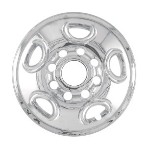 Coast to Coast Wheel Skin, Impostor ®, 16 Inch, 5 Flat Spokes, Snap-On, Plated, Chrome, ABS Plastic, Set of 4 – IWCIMP50X
