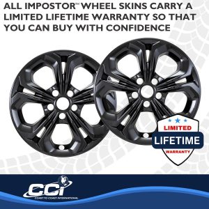 Coast to Coast Wheel Skin, Impostor ®, 17 Inch, 10 Spokes, Snap-On, Painted, Gloss Black, ABS Plastic, Not Compatible with Steel Wheels – IMP517BLK