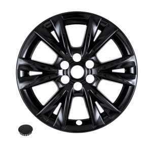 Coast to Coast Wheel Skin, Impostor ®, 18 Inch, 6V Spokes, Snap-On, Painted, Gloss Black, ABS Plastic, Not Compatible with Steel Wheels – IMP518BLK