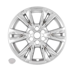 Coast to Coast Wheel Skin, Impostor ®, 18 Inch, 6V Spokes, Snap-On, Chrome Plated, ABS Plastic, Not Compatible with Steel Wheels, Set of 4 – IMP518X