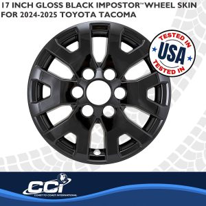 Coast to Coast Wheel Skin, Impostor ®, 17 Inch, 6 Y Spokes, Snap-On, Painted, Gloss Black, ABS Plastic, Not Compatible with Steel Wheels – IMP524BLK