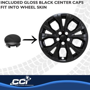 Coast to Coast Wheel Skin, Impostor ®, 17 Inch, 10 Spokes, Snap-On, Painted, Gloss Black, ABS Plastic, Not Compatible with Steel Wheels – IMP526BLK