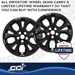 Coast to Coast Wheel Skin, Impostor ®, 17 Inch, 10 Spokes, Snap-On, Painted, Gloss Black, ABS Plastic, Not Compatible with Steel Wheels – IMP526BLK