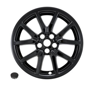 Coast to Coast Wheel Skin, Impostor ®, 18 Inch, 5 V Spokes, Snap-On, Painted, Gloss Black, ABS Plastic, Not Compatible with Steel Wheels – IMP527BLK