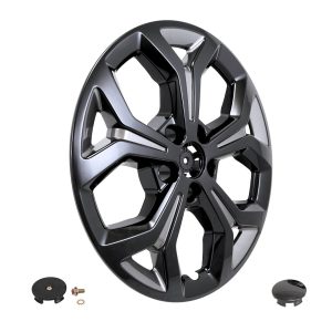 Coast to Coast Wheel Skin, Impostor ®, 17 Inch, 5 Y Spokes, Snap-On, Painted, Charcoal/ Gloss Black, ABS Plastic – IMP528CB
