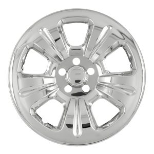 Coast to Coast Wheel Skin, Impostor ®, 16 Inch, 5 Dimpled Spokes, Snap-On, Plated, Chrome, ABS Plastic, Set of 4 – IWCIMP52X