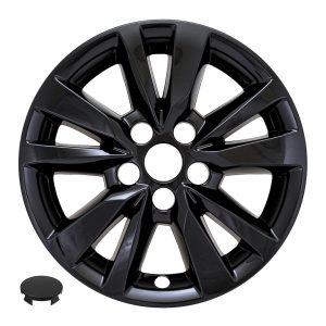 Coast to Coast Wheel Skin, Impostor ®, 16 Inch, 5 V Spokes, Snap-On, Painted, Gloss Black, ABS Plastic, Fits Over and Into OEM Wheel – IMP530BLK