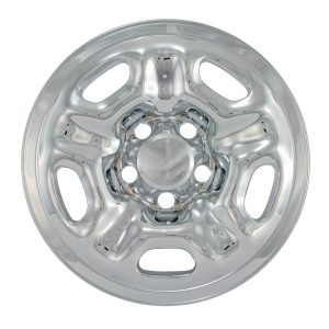 Coast to Coast Wheel Skin, Impostor ®, 15 Inch, 5 Hole, Snap-On, Plated, Chrome, ABS Plastic, Set of 4 – IWCIMP66X