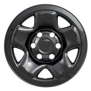 Coast to Coast Wheel Skin, Impostor ®, 16 Inch, 5 Spokes, Snap-On, Painted, Gloss Black, ABS Plastic, Set of 4 – IWCIMP68BLK