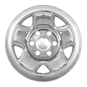 Coast to Coast Wheel Skin, Impostor ®, 16 Inch, 5 Spokes, Snap-On, Plated, Chrome, ABS Plastic, Set of 4 – IMP68XN
