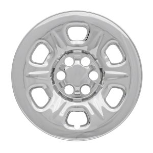 Coast to Coast Wheel Skin, Impostor ®, 16 Inch, 6 Raised Dimpled Spokes, Snap-On, Plated, Chrome, ABS Plastic, Set of 4 – IWCIMP69X