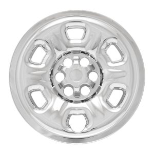 Coast to Coast Wheel Skin, Impostor ®, 16 Inch, 6 Holes, Snap-On, Chrome Plated, ABS Plastic, Compatible with Steel Wheels, Set of 4 – IMP69XN