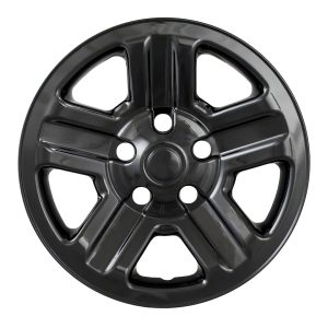 Coast to Coast Wheel Skin, Impostor ®, 16 Inch, 5 Indented Spokes, Snap-On, Painted, Gloss Black, ABS Plastic, Set of 4 – IWCIMP76GBLK
