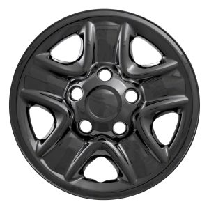 Coast to Coast Wheel Skin, Impostor ®, 18 Inch, 5 Spokes, Snap-On, Painted, Gloss Black, ABS Plastic, Set of 4 – IWCIMP77BLK