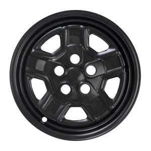 Coast to Coast Wheel Skin, Impostor ®, 16 Inch, 5 Indented Spokes, Snap-On, Painted, Gloss Black, ABS Plastic, Set of 4 – IWCIMP78BLK