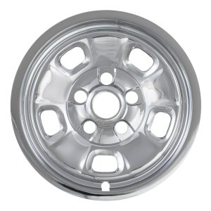 Coast to Coast Wheel Skin, Impostor ®, 17 Inch, 5 Slotted Spokes, Snap-On, Plated, Chrome, ABS Plastic, Set of 4 – IWCIMP88X