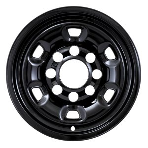 Coast to Coast Wheel Skin, Impostor ®, 17 Inch, 5 Spokes, Snap-On, Painted, Gloss Black, ABS Plastic, Set of 4 – IMP94BLK