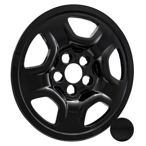 Coast to Coast Wheel Skin, Impostor ®, 16 Inch, 5 Spokes, Snap-On, Painted, Gloss Black, ABS Plastic, Set of 4 – IWCIMP97BLK